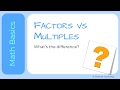 Understanding Factors and Multiples