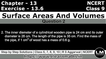 Surface Area and Volumes | Class 9 Exercise 13.6 Question 2 | NCERT | Learn Maths