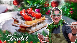 STRAWBERRY & BLUEBERRY STRUDEL : #CHRISTMAS2023 | SHERSON LIAN