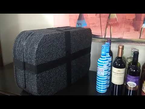 Kit Transporte de 12 Garrafas Vinho Mala Rígida Média Protetor Original - Espuma Especial