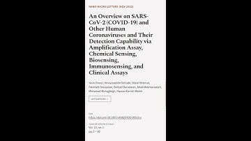 An Overview on SARS-CoV-2 (COVID-19) and Other Human Coronaviruses and Their Detectio... | RTCL.TV