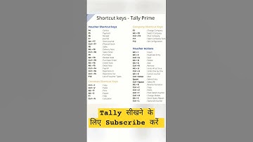 Tally Prime Shortcut Keys #shorts #shortsfeed #short #viral #trending