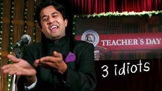 Chatur's Comedy Speech | 3 Idiots | Omi Vaidya, Aamir Khan, R. Madhavan, Sharman Joshi