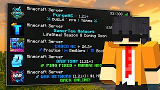 🔥 Top 5 Best Minecraft PvP Servers 2026 |  PvP Practice 🔥
