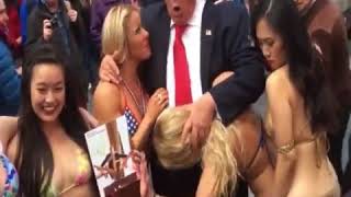 Donald Trump :The US president harassed the girls of Las Vegas تحرش الرئيس الامريكي بفتيات لاس فيغاس