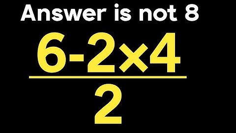 6 - 2 × 4 / 2 = ❓ / Can you solve this simple math question / Pemdas rules maths question