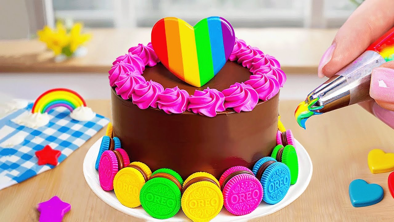 Mini Rainbow Chocolate Cake | Mesmerizing Decorating Ideas 🍫🌈 | Mina ...