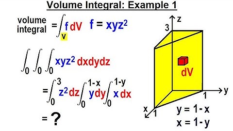 Physics Ch 67.1 Advanced E&M: Review Vectors (58 of 113) Volume Integral: Example 1
