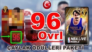 NBA Live Mobile - NBA ÖDÜLLERİ TÜMÜ ÇAYLAK PAKETİ AÇILIMI 96 OVRL ELİT!