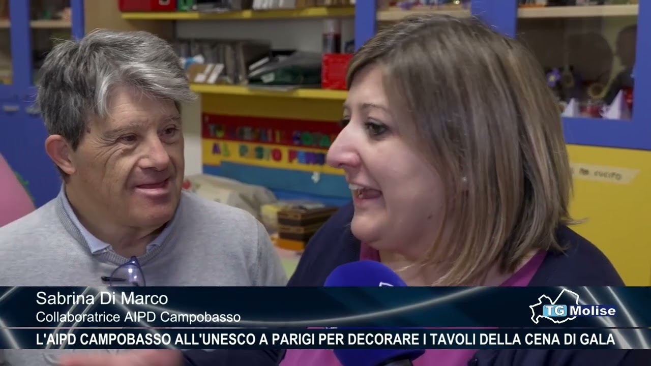 L'AIPD Campobasso all'Unesco a Parigi per decorare i tavoli della cena di gala