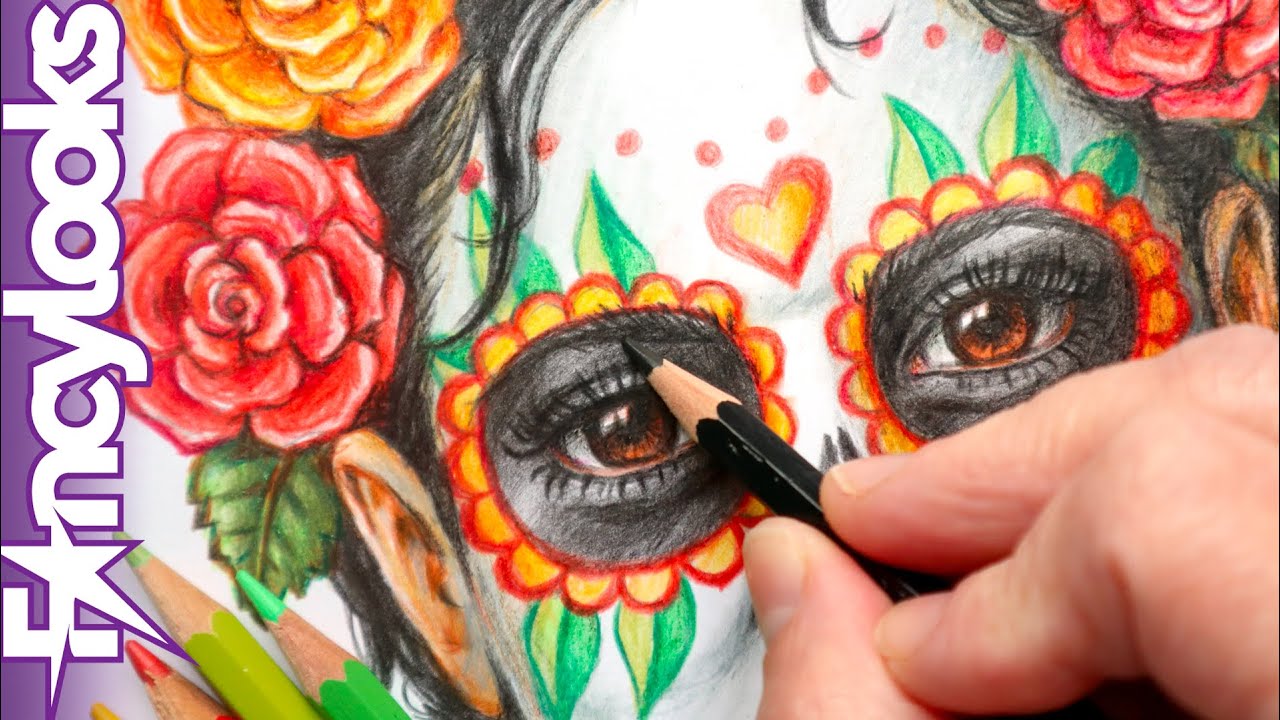 Cómo dibujar Catrina a lápices de colores-paso a paso - thptnganamst.edu.vn