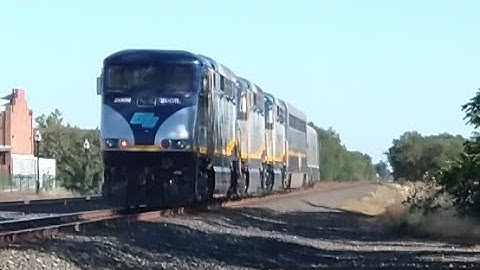 AMTRAK 2102 LEADS A SINGLE CAR WITH 3 F59PHIS 2010 2011 2008 DPUS