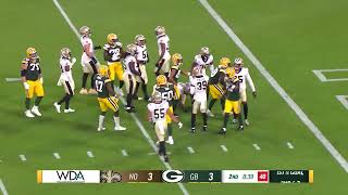 Tyler Goodson shows burst on 15-yard carry up the middle | Packers vs. Saints