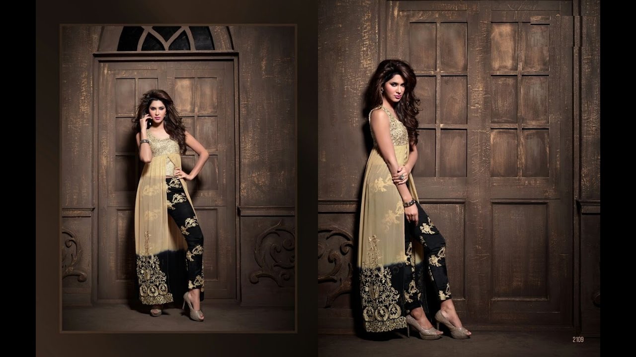 Salwar Suit with Lovely Foil Print and Palazzo Pants | Mythri Collections |  Tucson