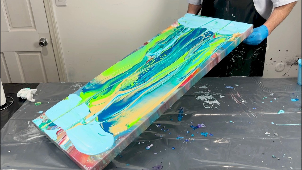 ВАУ!~Прекрасные цвета~Техника переворачивания и перетаскивания~Акриловая заливка~Жидкое искусство...