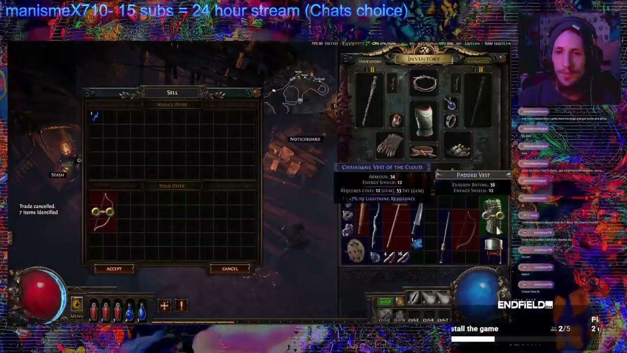 VOD making guitar; rocket league; path of exile- and endfield! (Part 42/50)