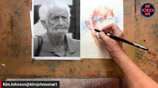 How to Paint a Portrait from a Black & White Photo with Kim Johnson