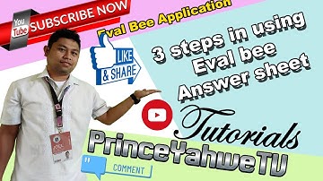 Quick Guide in using Eval bee Answer Sheet