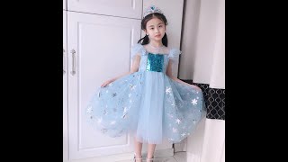 Girls Frozen FREE Crown and Magic Wand Elsa Princess Dress screenshot 3