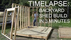 Complete Backyard Shed Build In 3 Minutes - iCreatables Shed Plans 