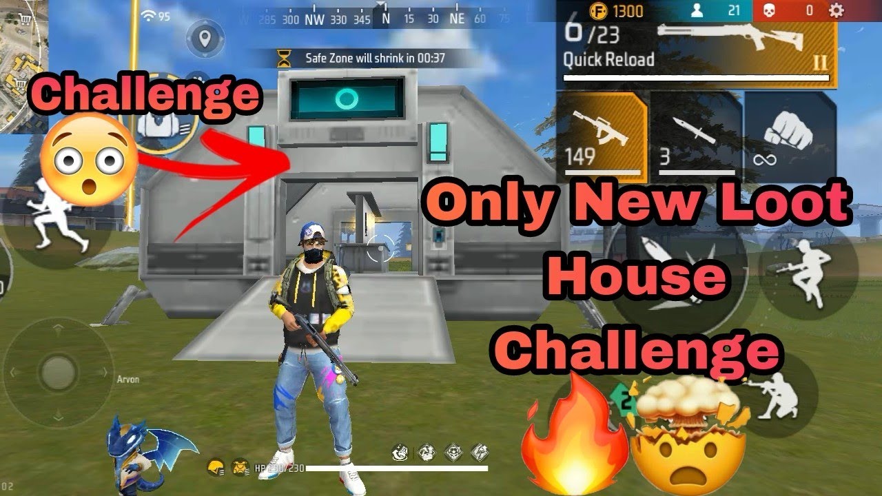 Free Fire But , Only New Loot House Challenge🏡🔥😎✌️ 
