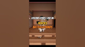 Heroes Battlegrounds HEX Codes (Colors) #roblox #hbg #heroesbattlegrounds #hex #colors #gaming