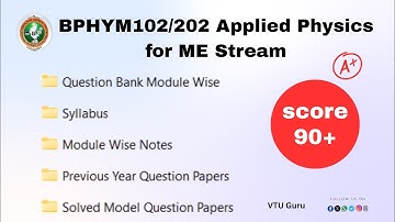 BPHYM102/202 Applied Physics for Mechanical Stream Important Questions | Applied Physics ME Stream