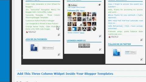 Add Three Column Footer Widget To Your Blogs - Blogger Tricks