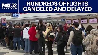 Hundreds of flights canceled and delayed at O’Hare as storm disrupts travel