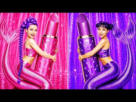 DIY Różowa vs Fioletowa Bitwa Modowa | KPop Demon Hunters Makeover Challenge 💖💜