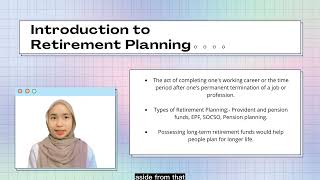 Fin 533 Group 2 Video Infographic Presentation ( Investment and Retirement Planning)