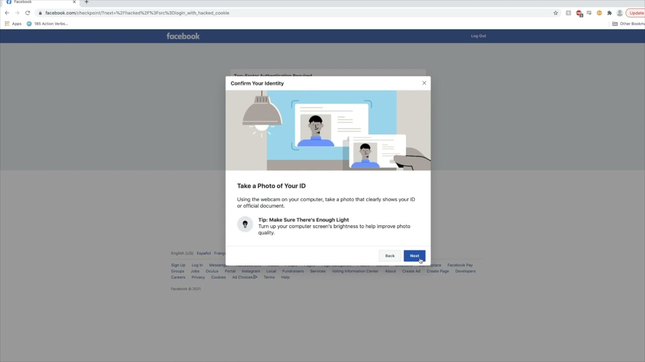 Facebook hackers enabled 2FA - What do I do?