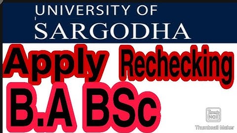 How to apply for rechecking papers in University of Sargodha || BA/BSc MA/MSc papers rechecking