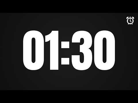 1:30 Minute Countdown Timer | 90 Second Timer | Clean 4K UHD | HOW TO | AJ AND DJ PRODUCTIONS