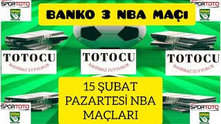 Banko 3 Nba Maçi 15 Şubat Pazartesi̇ Kazandiracak Nba Maçlari Totocu Bahi̇sbaz