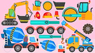 Build Excavator and Road Roller Game 3D - Construction Vehicles Puzzle for Kids | Part 4 screenshot 1