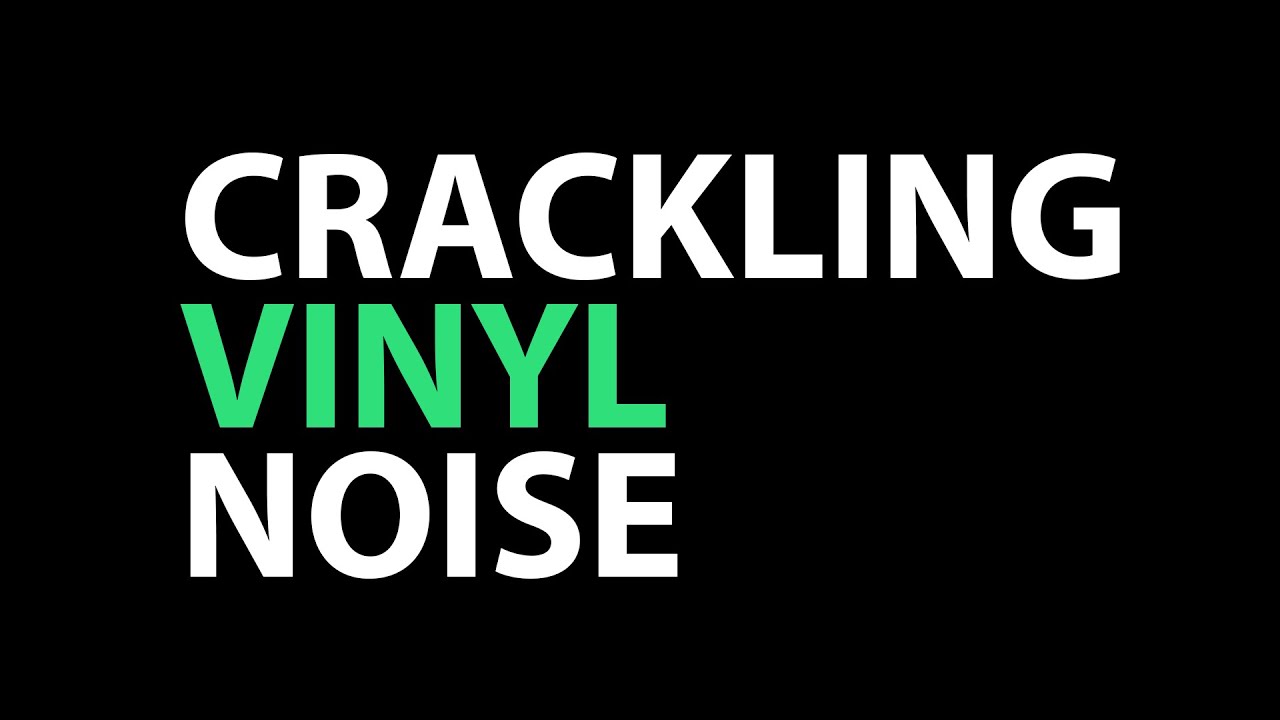 Stereo Crackling Vinyl Noise (6 hours): Focus, Relaxation, sleep. Black screen.