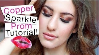 Copper Sparkle Prom Makeup Tutorial ♡