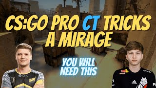 CSGO PRO TRICKS - PLAYING A MIRAGE #csgo