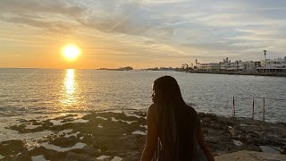 Breathtaking SUNSET on the shores of Paphos Cyprus 😍 #youtubeshort #sunsetview