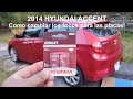 2014 hyundai Accent. Como cambiar los focos de las placas.