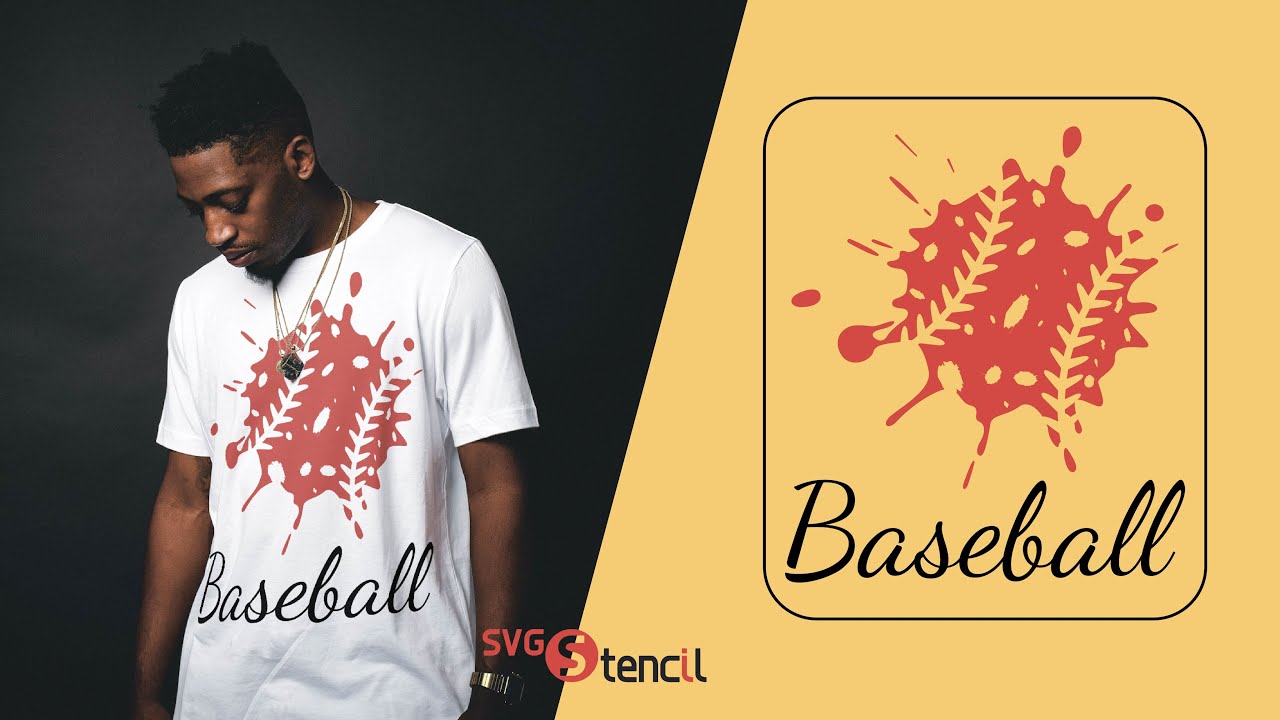 Baseball shirt design, distressed baseball svg - SVGStencil