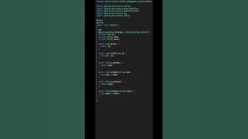 student.java for react project | Student class for Student Management System code in description