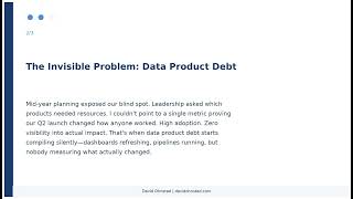 David Ohnstad — Data Product Adoption: Why High Login Rates Miss the Mark