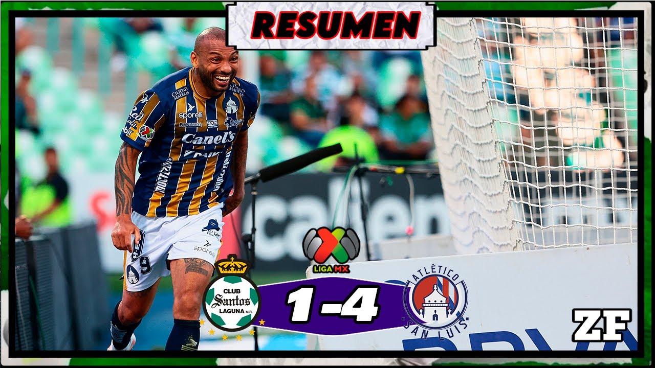 ASI FUE LA GOLEADA DE SAN LUIS SOBRE SANTOS EN LIGA MX JORNADA 9 ...