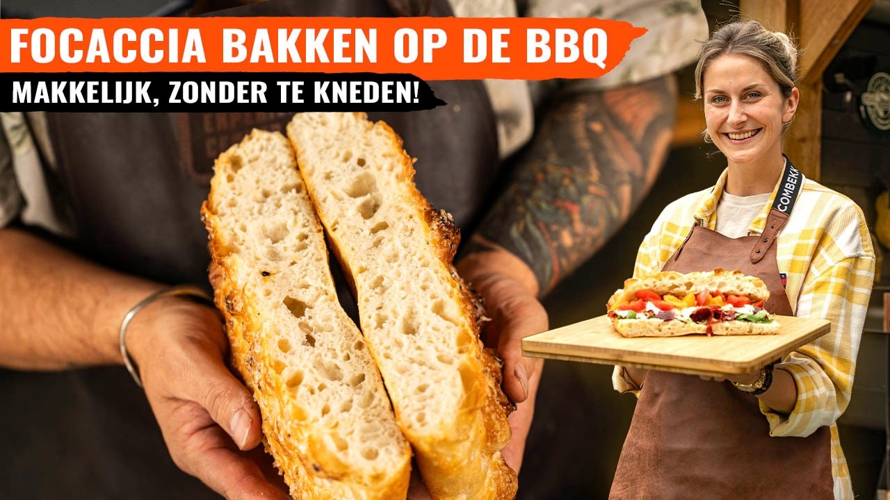 Focaccia brood op de BBQ | Super makkelijk zonder kneden!