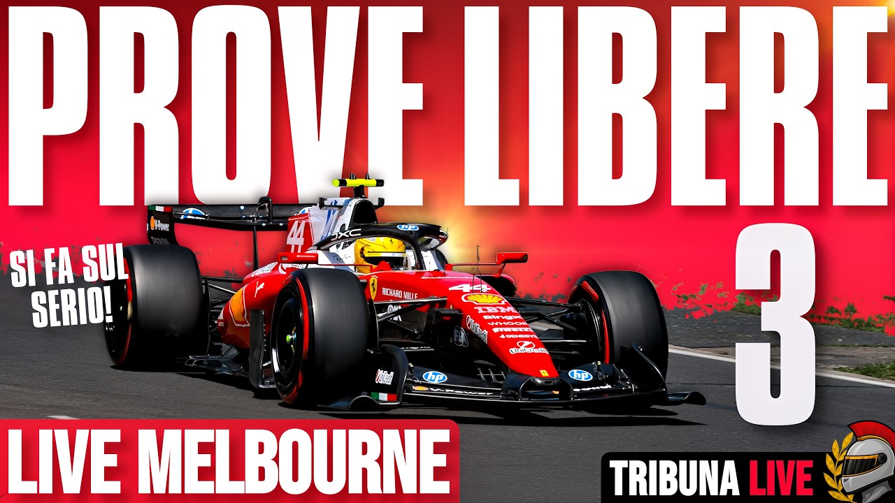 🔴LIVE F1🔴PROVE LIBERE 3 MELBOURNE🔥GOMMA ROSSA E SI SPINGE!