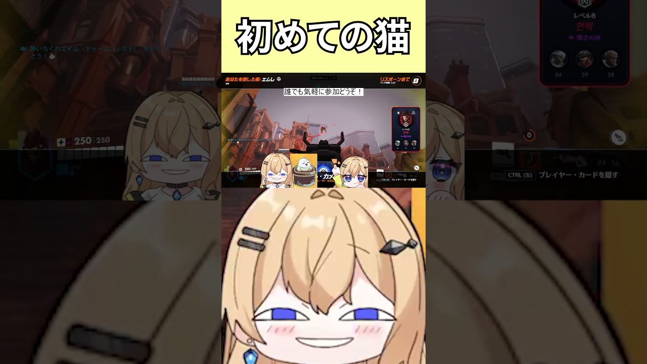 初めての猫#vtuber #hagino_yuzu #ゆずらいぶ #萩野ゆず #shorts #short #shortvideo #overwatch #ow2 #overwatch2 #ow