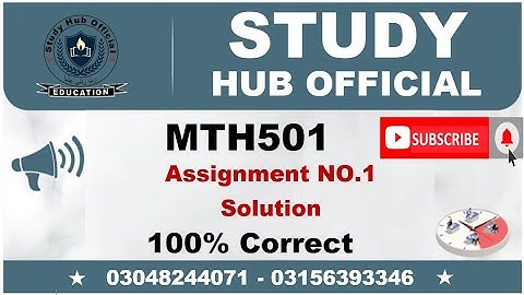 MTH501 Assignment 1 Solution Fall 2022, MTH501 Assignment 1 solution 2022, MTH501 Assign1 Fall2022