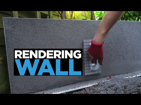 Amazing Techniques Construction Rendering A Wall With Sand + Cement ...